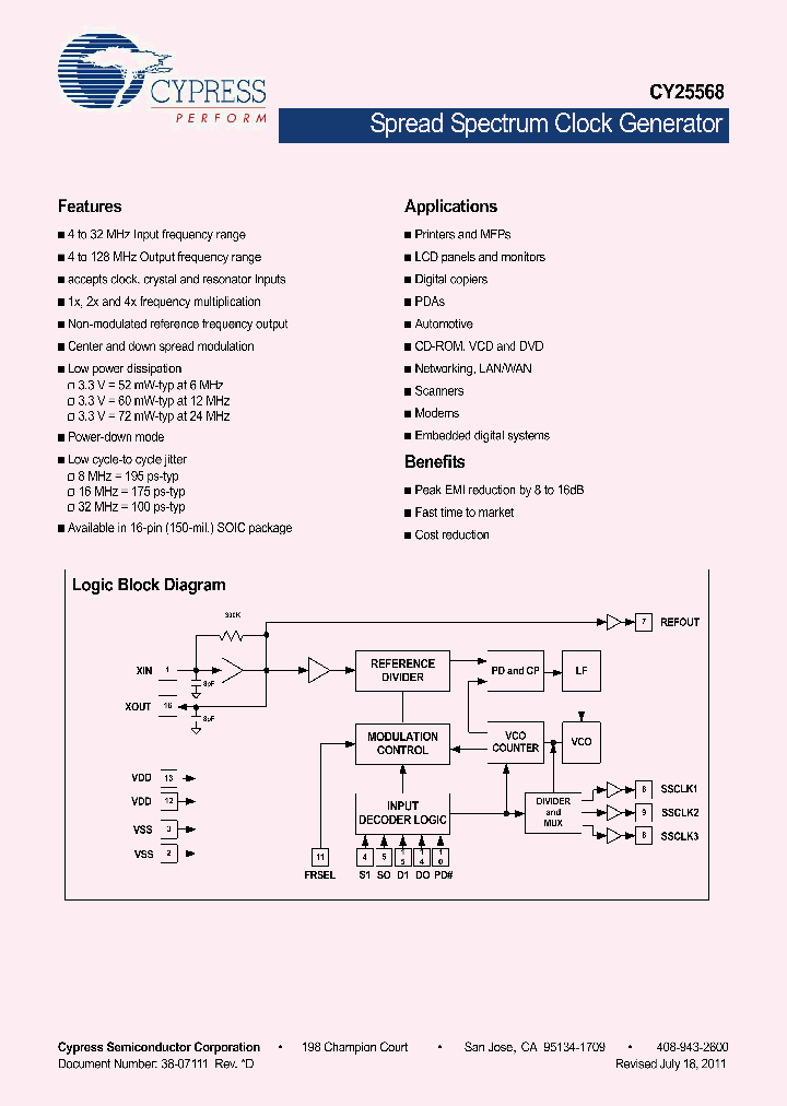 CY25568SXCT_4361246.PDF Datasheet