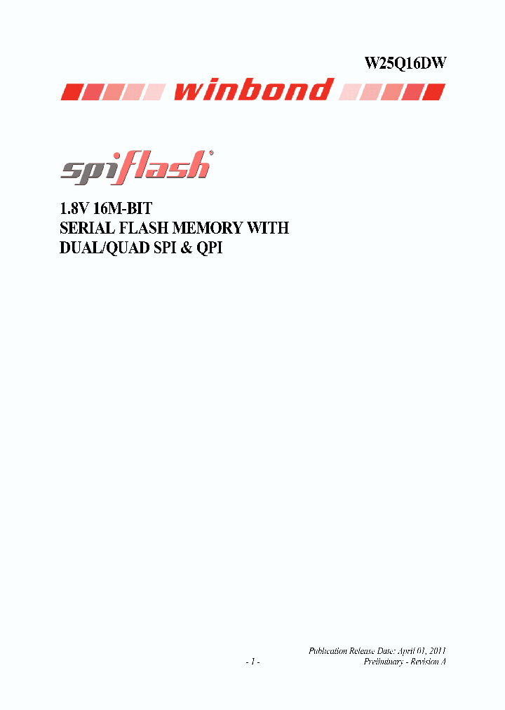 W25Q16DWSFIG_4363903.PDF Datasheet