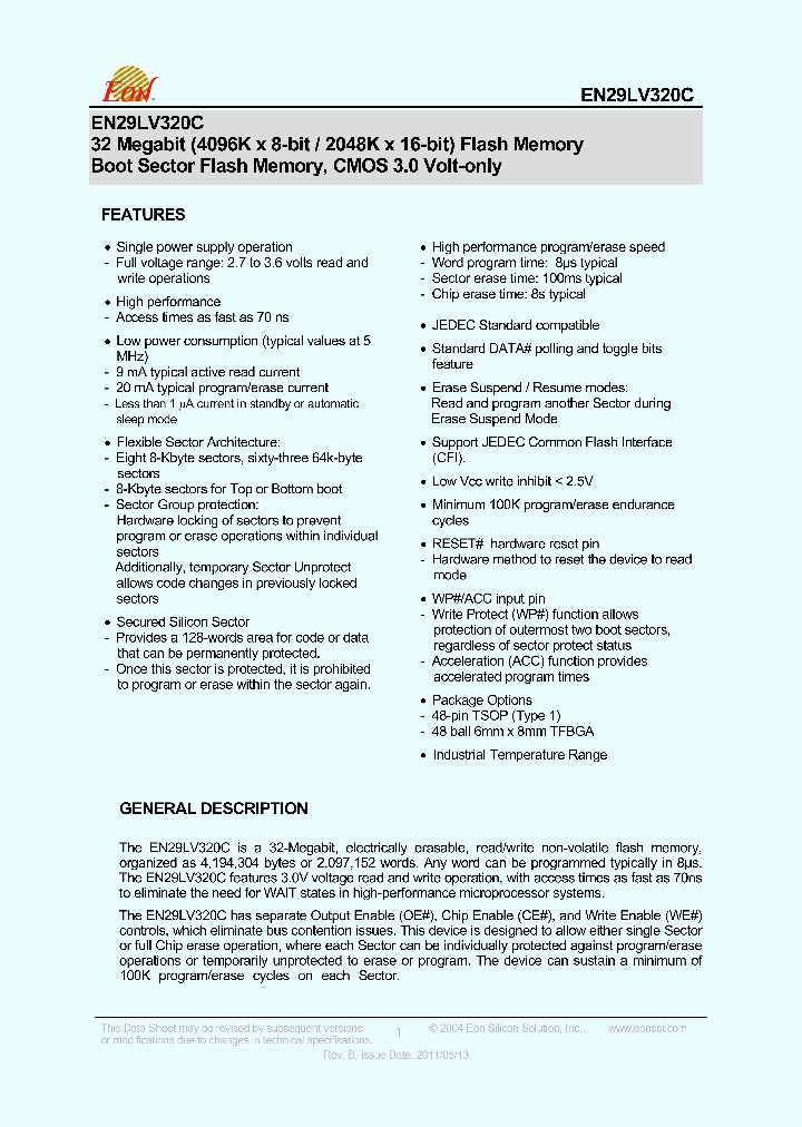 EN29LV320CB-70BIP_4365198.PDF Datasheet