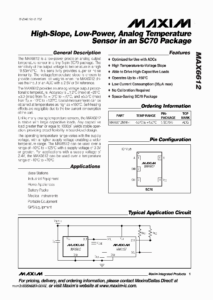 MAX6612_4366334.PDF Datasheet