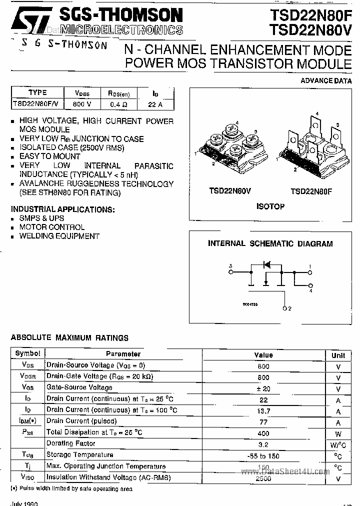 TSD22N80F_4366423.PDF Datasheet