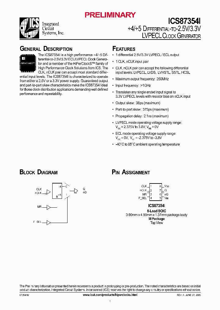 ICS87354AMI_4366619.PDF Datasheet