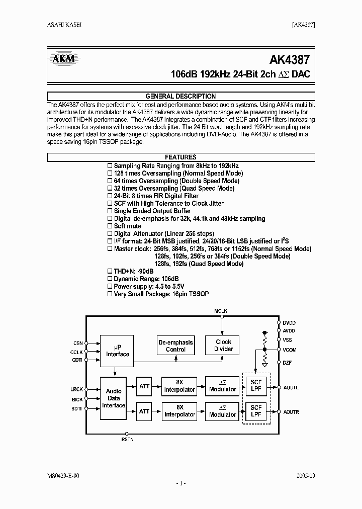 AK4387ET_4367205.PDF Datasheet