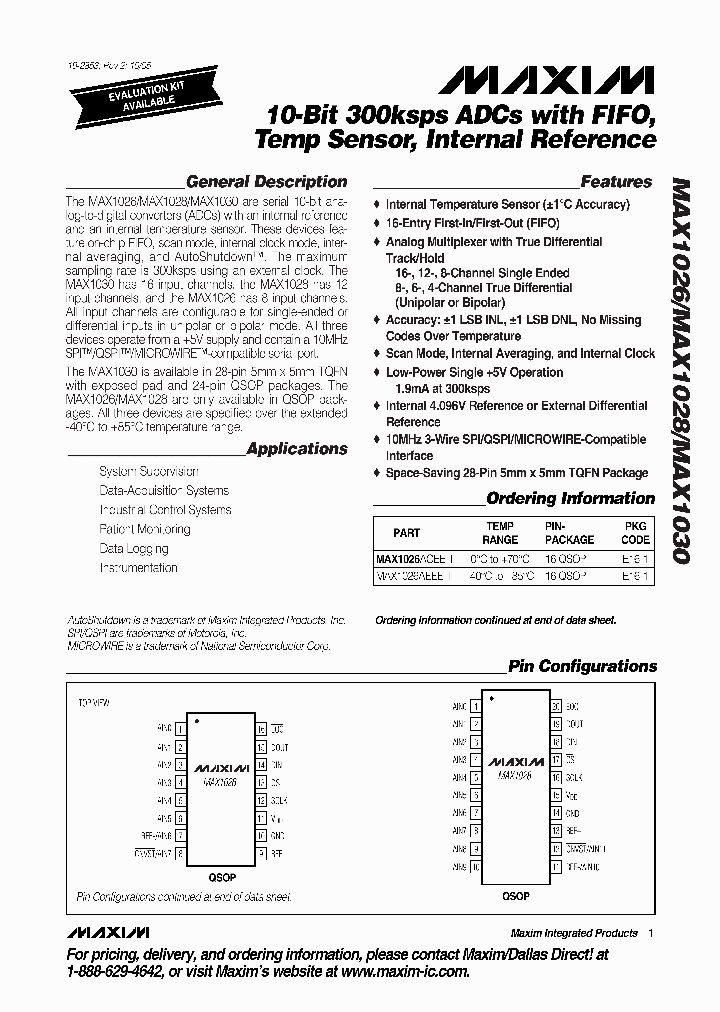 MAX1026ACEET_4370180.PDF Datasheet