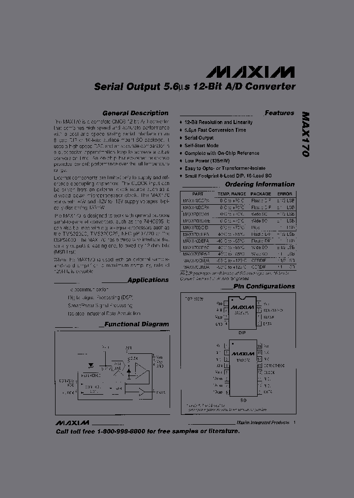 MAX170CEPA_4370336.PDF Datasheet