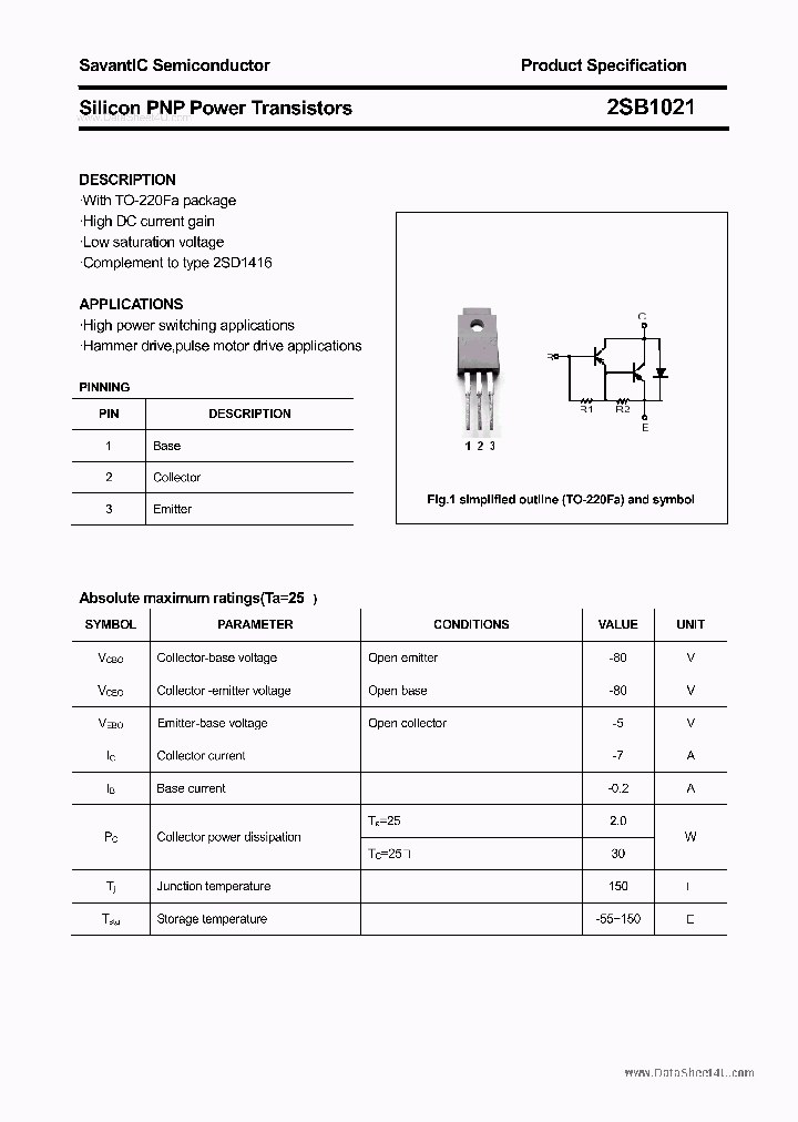 2SB1021_4370593.PDF Datasheet