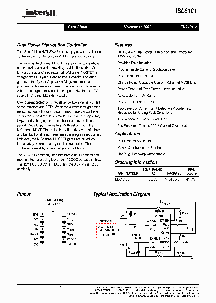 ISL6161_4371639.PDF Datasheet