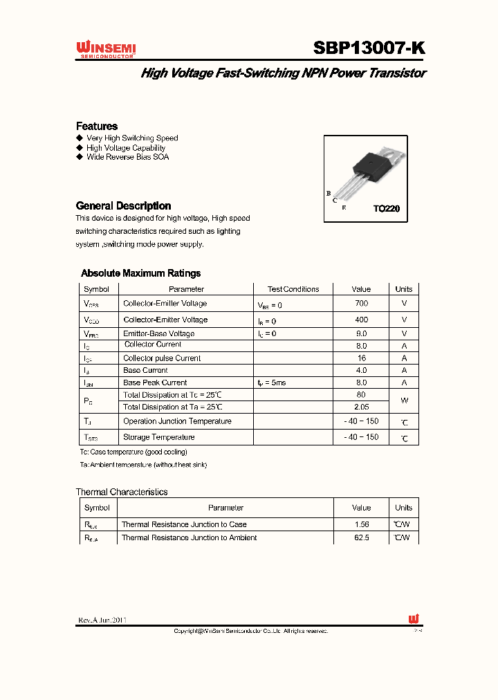 SBP13007-K_4371936.PDF Datasheet