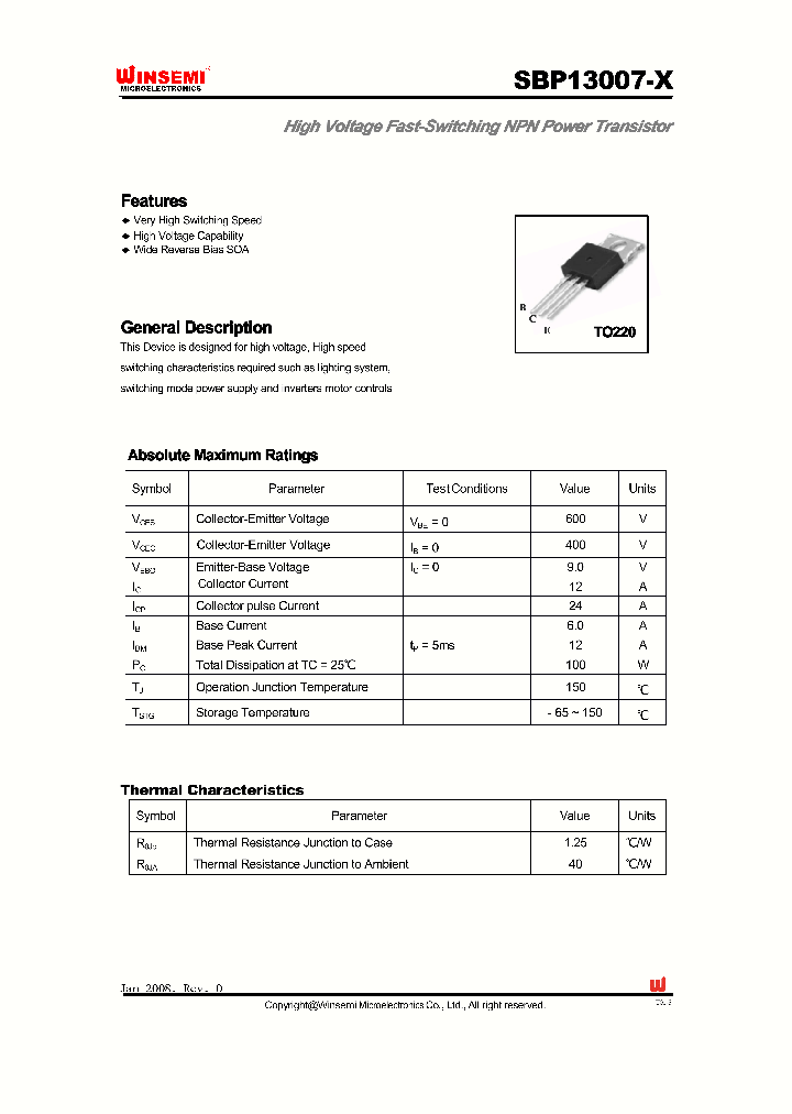 SBP13007-X_4371941.PDF Datasheet