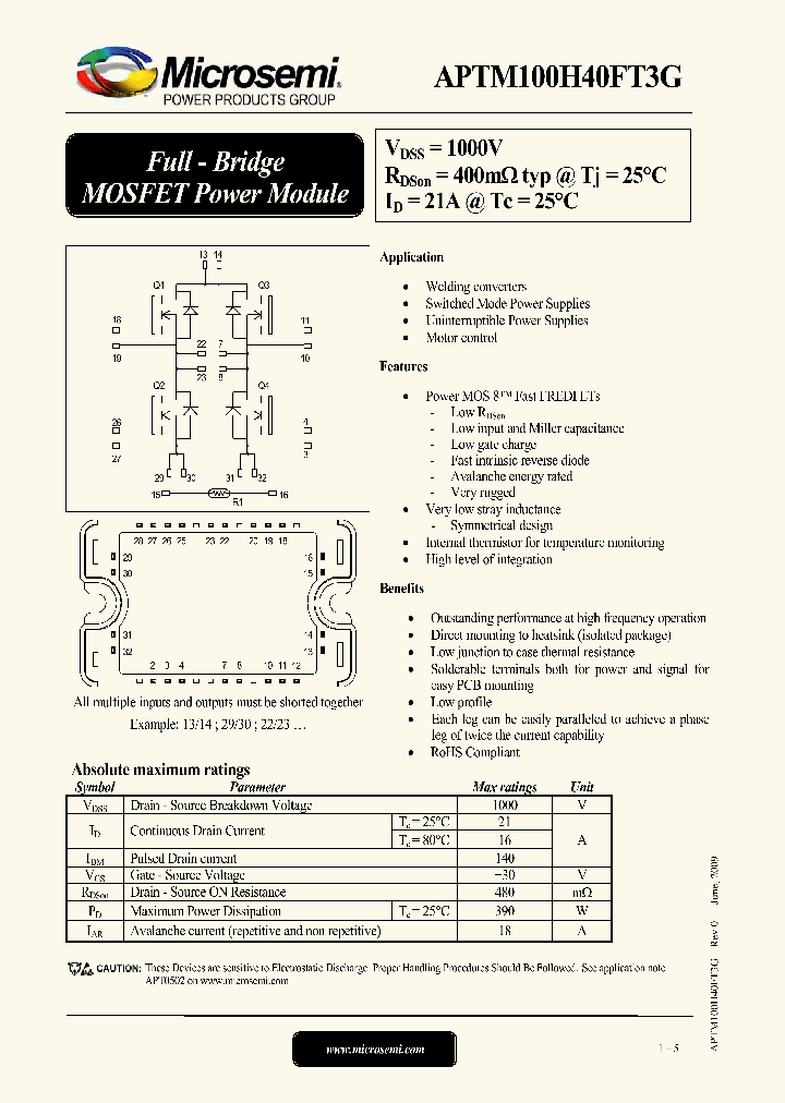 APTM100H40FT3G_4372545.PDF Datasheet