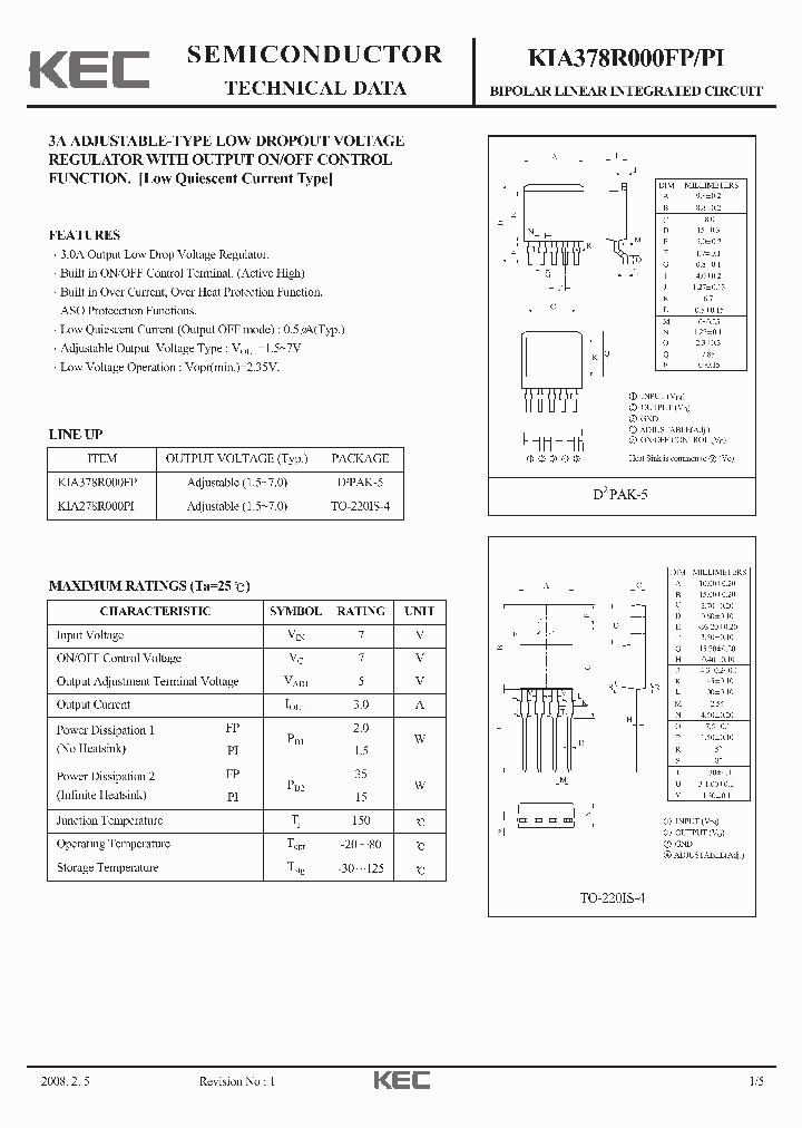 KIA378R000FP_4377361.PDF Datasheet