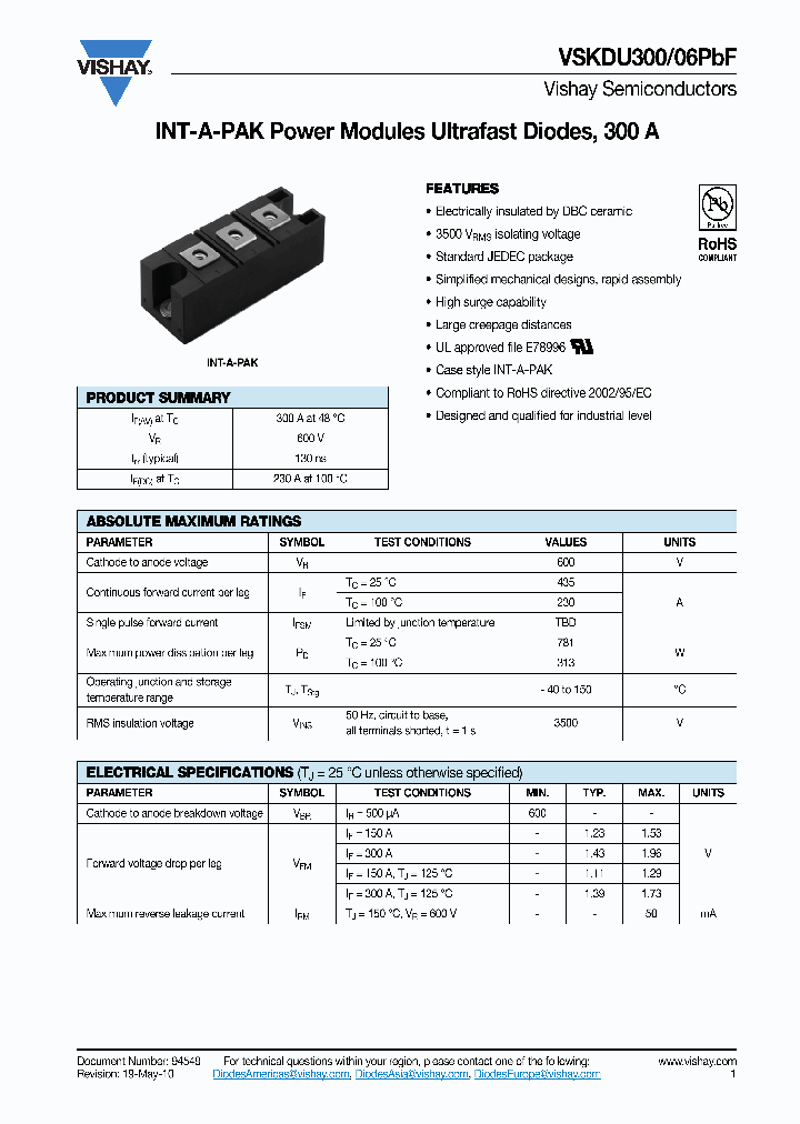 VSKDU300-06PBF_4377521.PDF Datasheet