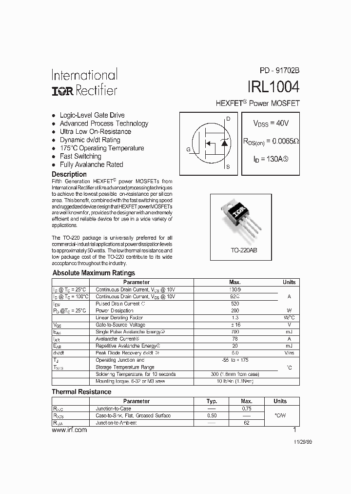 IRL1004_4380930.PDF Datasheet