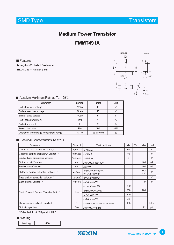 FMMT491A_4382617.PDF Datasheet