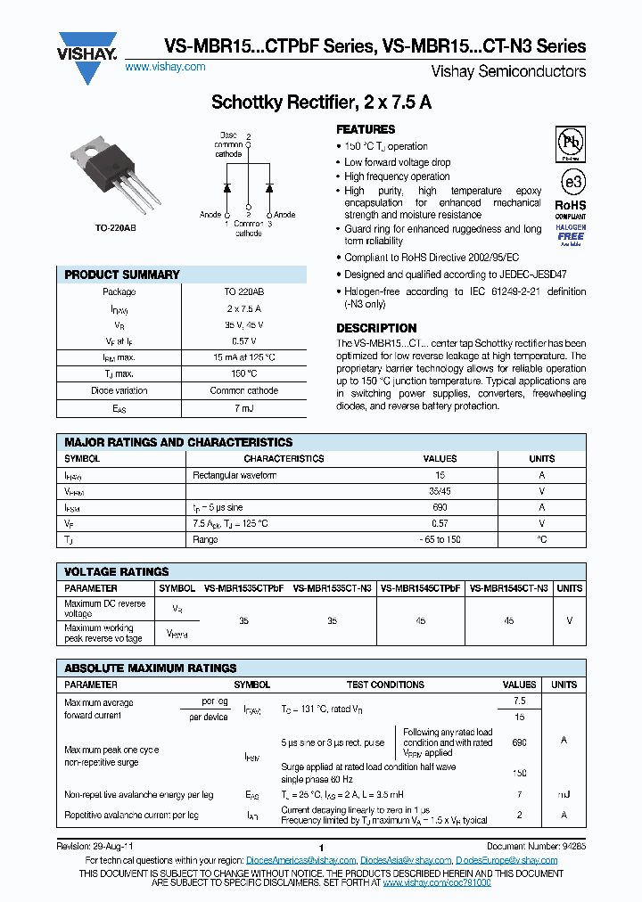 MBR1535CT-N3_4382297.PDF Datasheet