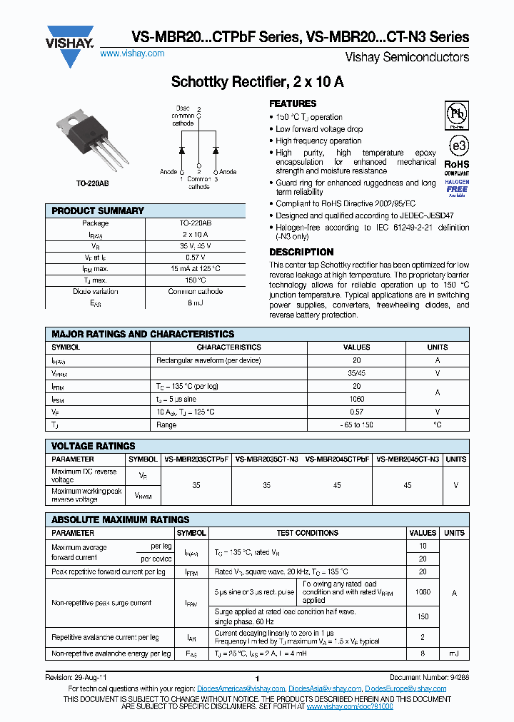 MBR2035CT-N3_4382298.PDF Datasheet