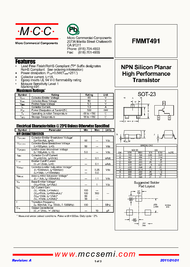 FMMT491_4382614.PDF Datasheet