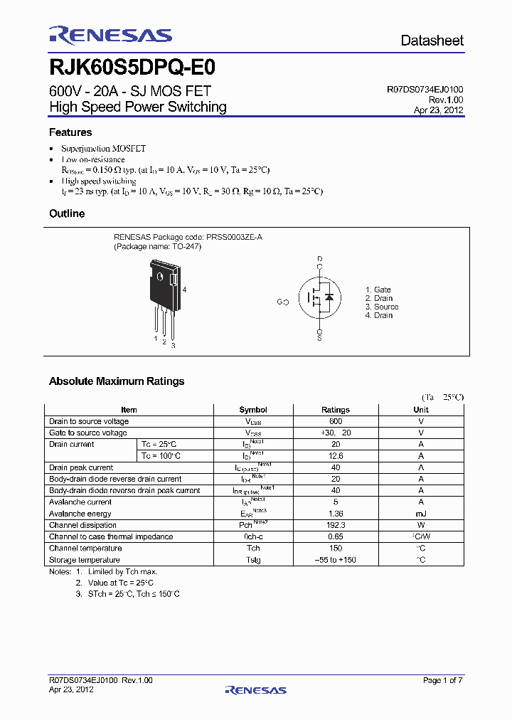 RJK60S5DPQ-E0_4383674.PDF Datasheet