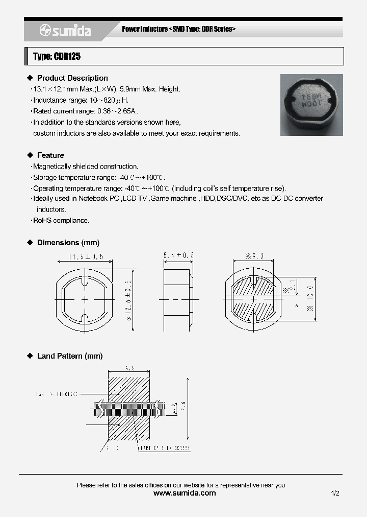 CDR125NP-220MC_4386933.PDF Datasheet