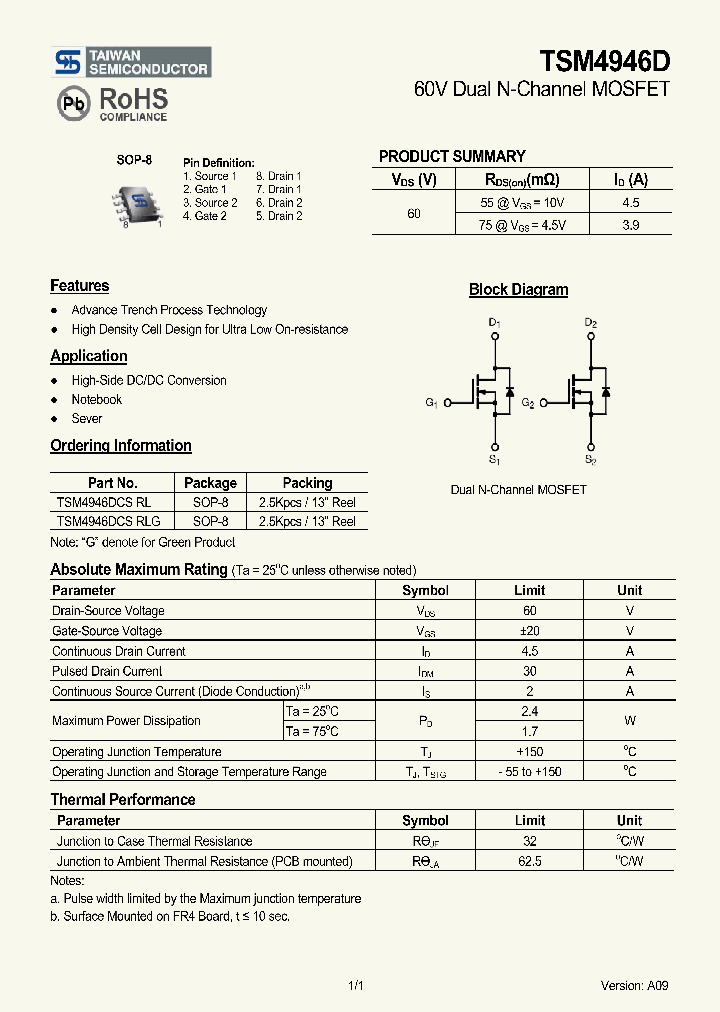 TSM4946D_4389197.PDF Datasheet