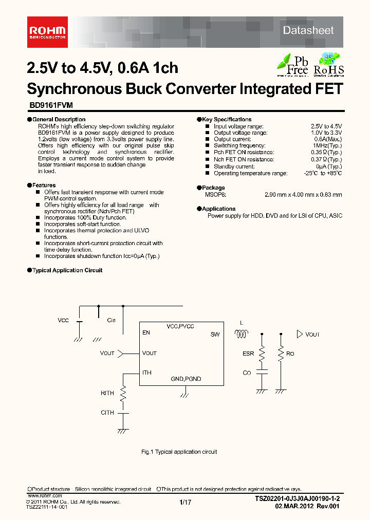 BD9161FVM12_4389765.PDF Datasheet