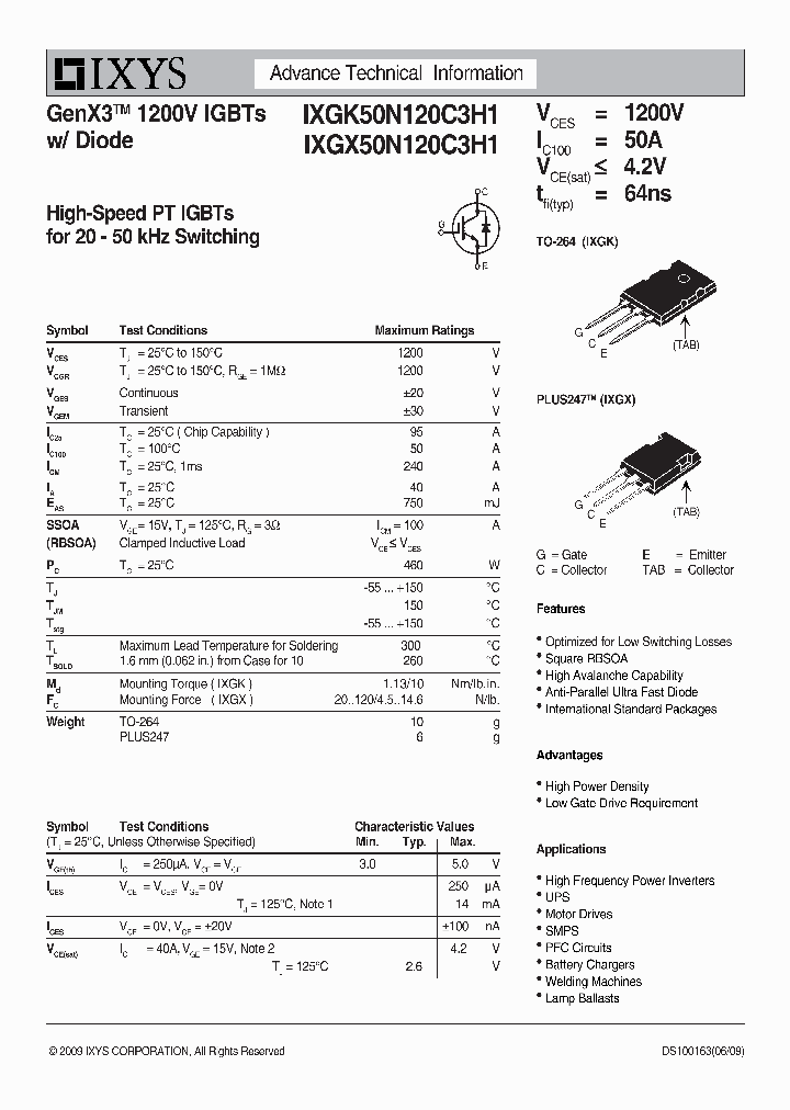 IXGK50N120C3H1_4390641.PDF Datasheet