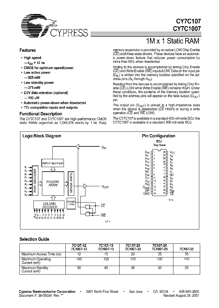 CY7C1007-15VI_4398211.PDF Datasheet
