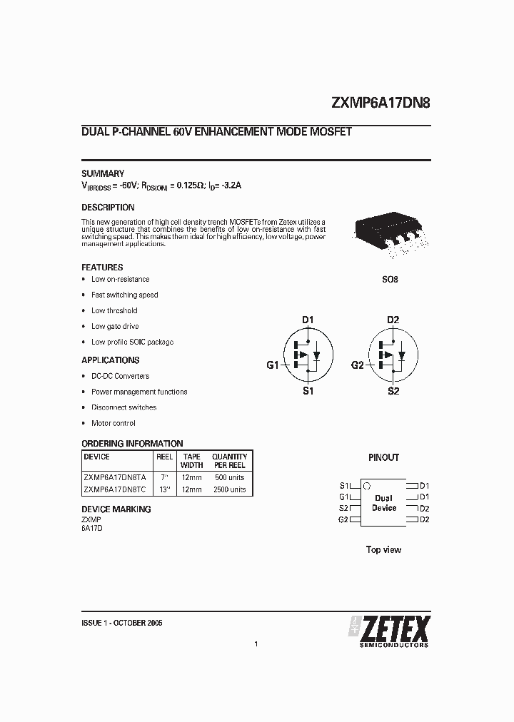 ZXMP6A17DN8_4399194.PDF Datasheet