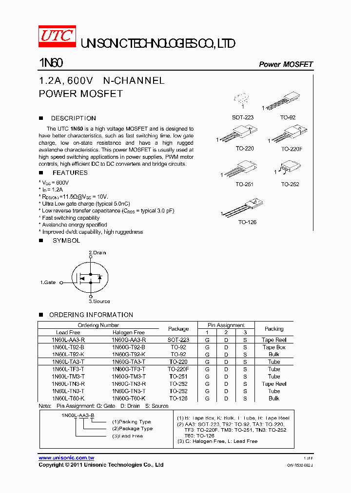 1N60G-TN3-R_4399946.PDF Datasheet