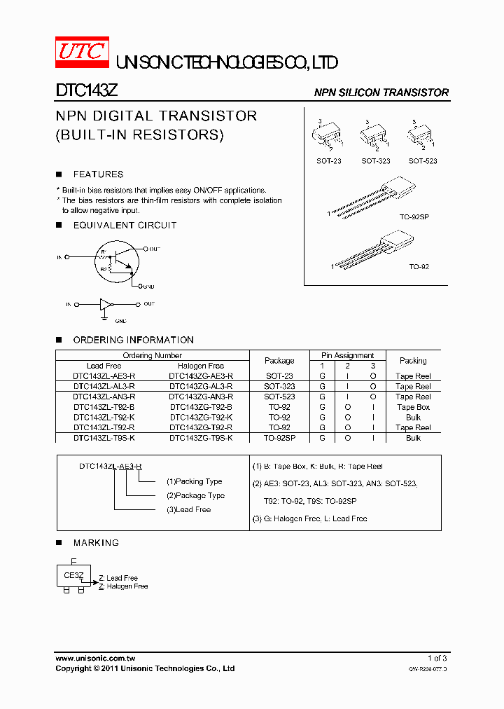 DTC143ZG-AL3-R_4400870.PDF Datasheet