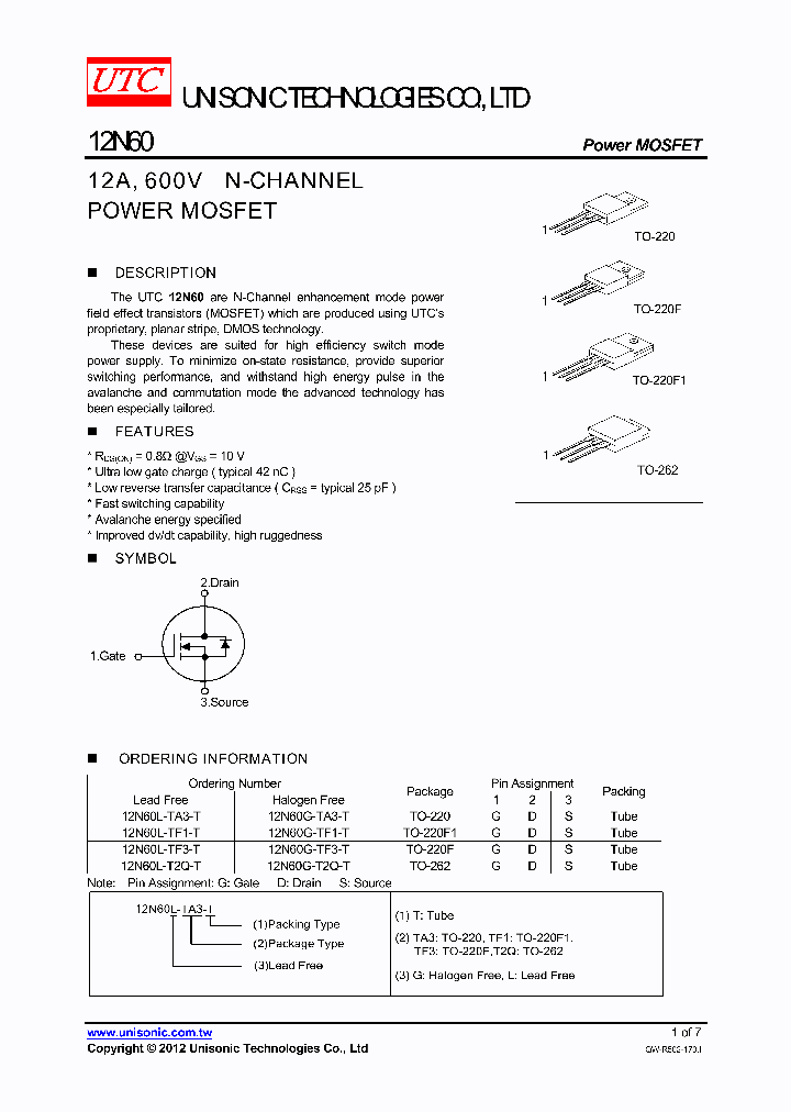 12N60G-T2Q-T_4399927.PDF Datasheet