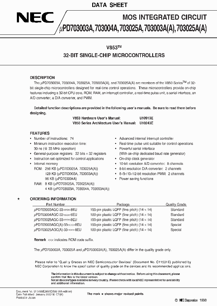 UPD703025AGC-33-XXX-8EU_4402927.PDF Datasheet