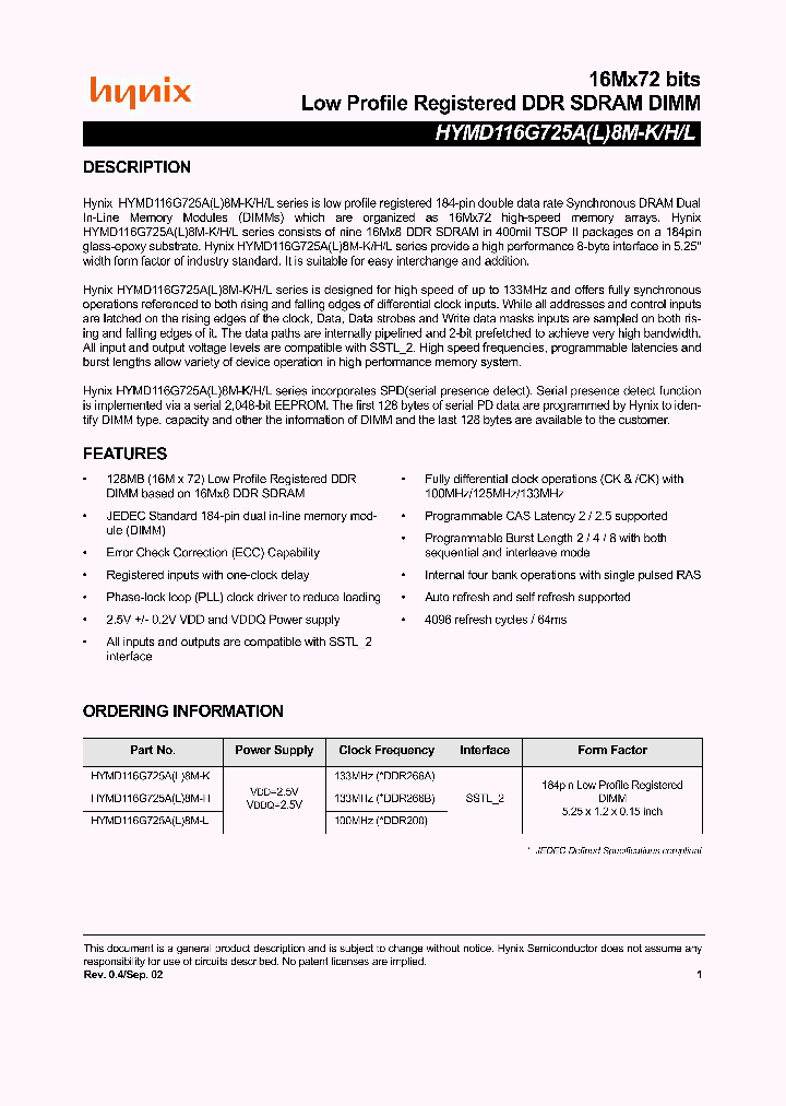 HYMD116G725A8M_4402158.PDF Datasheet