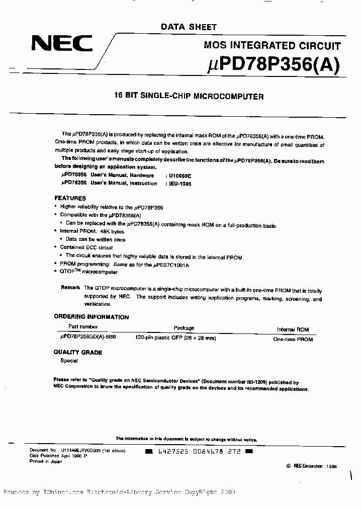 UPD78P356GDA-5BB_4403243.PDF Datasheet