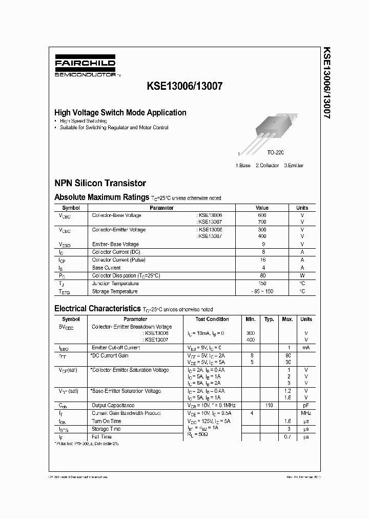 KSE13007SM_4405645.PDF Datasheet