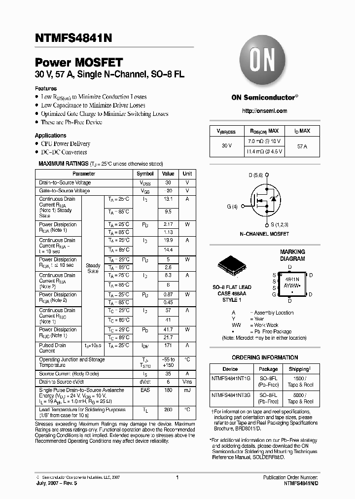 NTMFS4841NT1G_4405723.PDF Datasheet