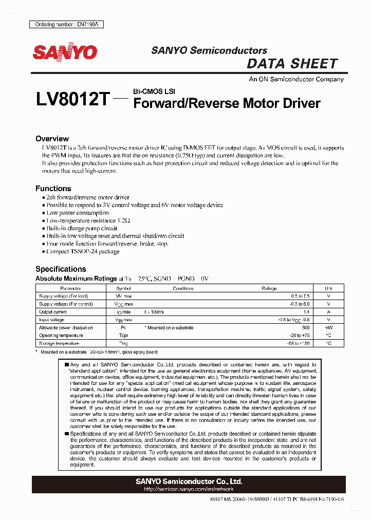 LV8012T_4408427.PDF Datasheet