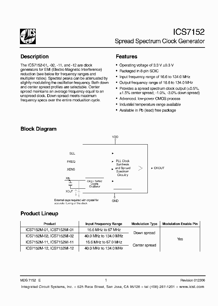 ICS7152MI-11LFT_4409354.PDF Datasheet