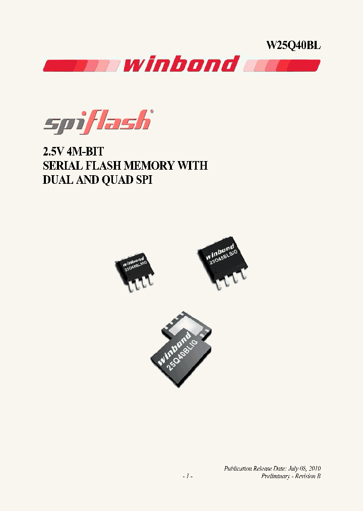 W25Q40BLSNIG_4410090.PDF Datasheet