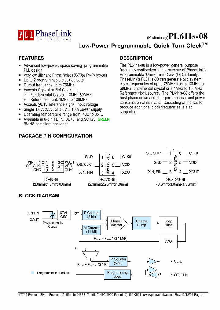 PL611S-08-XXXUIR_4411374.PDF Datasheet