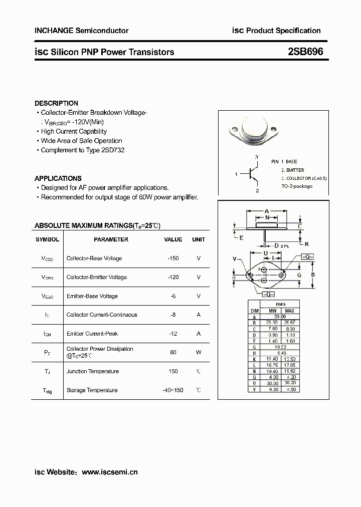 2SB696_4410368.PDF Datasheet
