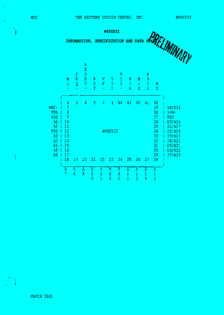 W65C832PL-10_4412787.PDF Datasheet