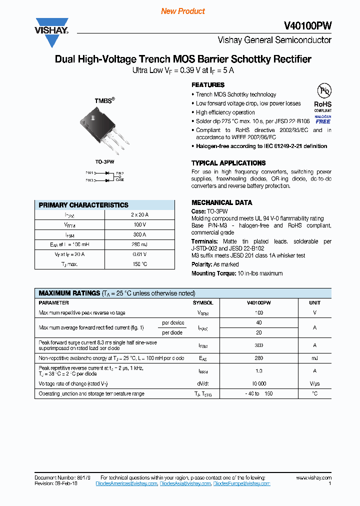V40100PW-M3-4W_4415727.PDF Datasheet