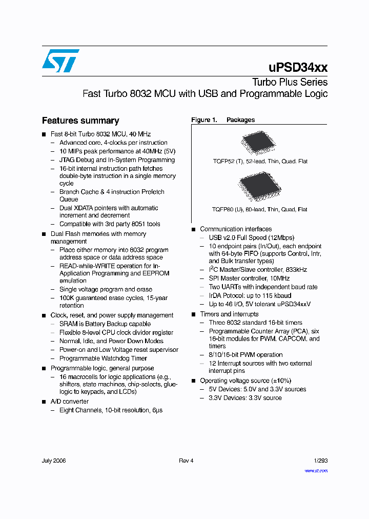 UPSD3434EV_4413635.PDF Datasheet