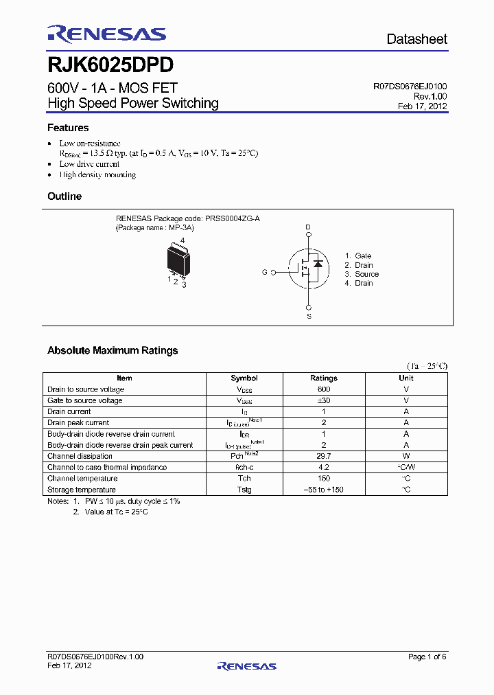 RJK6025DPD_4417431.PDF Datasheet