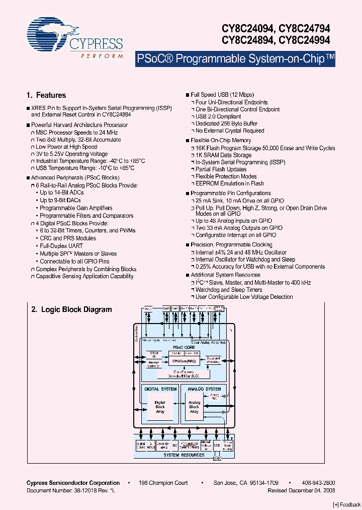 CY8C24794-24LFXIT_4415187.PDF Datasheet