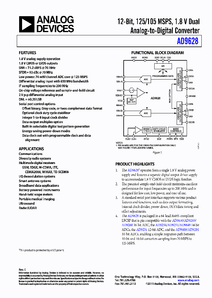 AD9628BCPZ-125_4418337.PDF Datasheet
