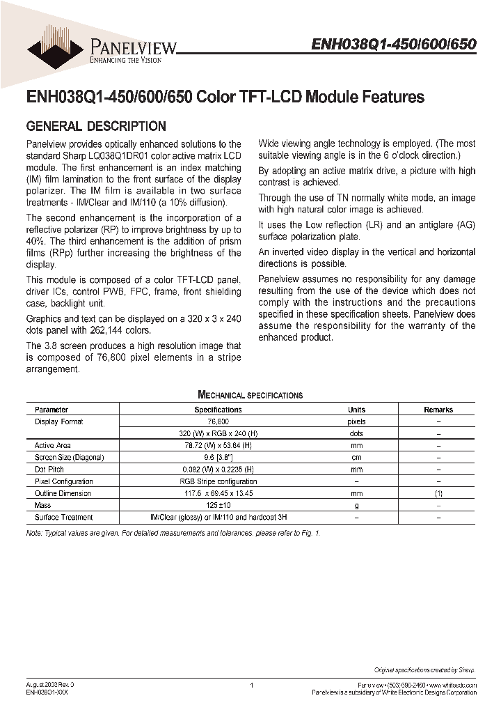 ENH038Q1-450_4421530.PDF Datasheet