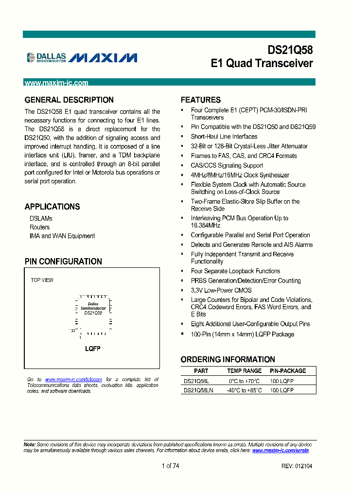 DS21Q58L_4422860.PDF Datasheet