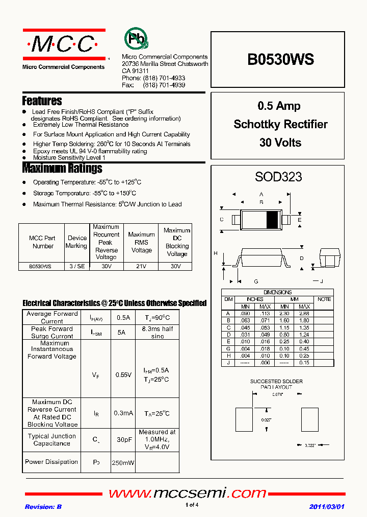 B0530WS-TPMSTR_4426608.PDF Datasheet